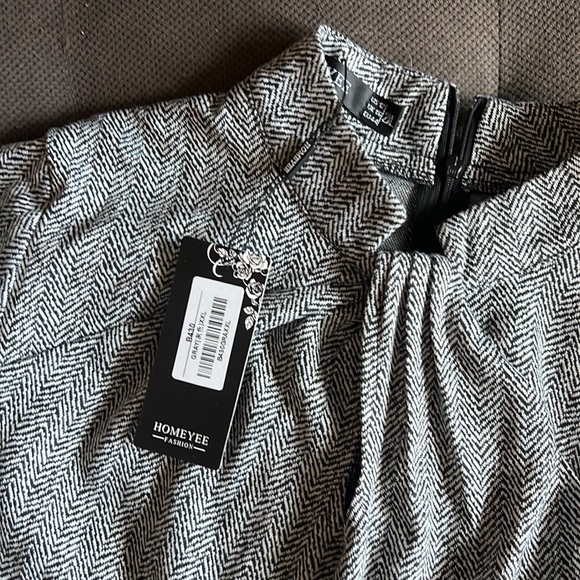 Homeyee black and grey keyhole dress 12 - Picture 5 of 5